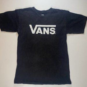 Vans Casual Graphic Short Sleeve T-Shirt Mens Size S Black White